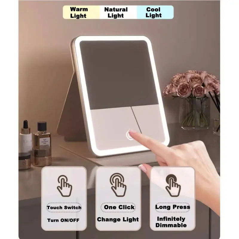 LED Foldable Vanity Mirror