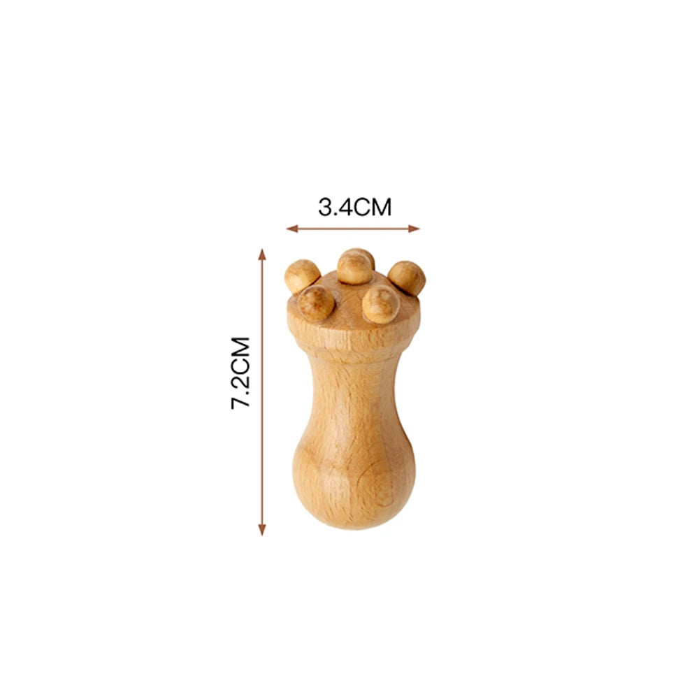 Wooden Facial Massage Roller