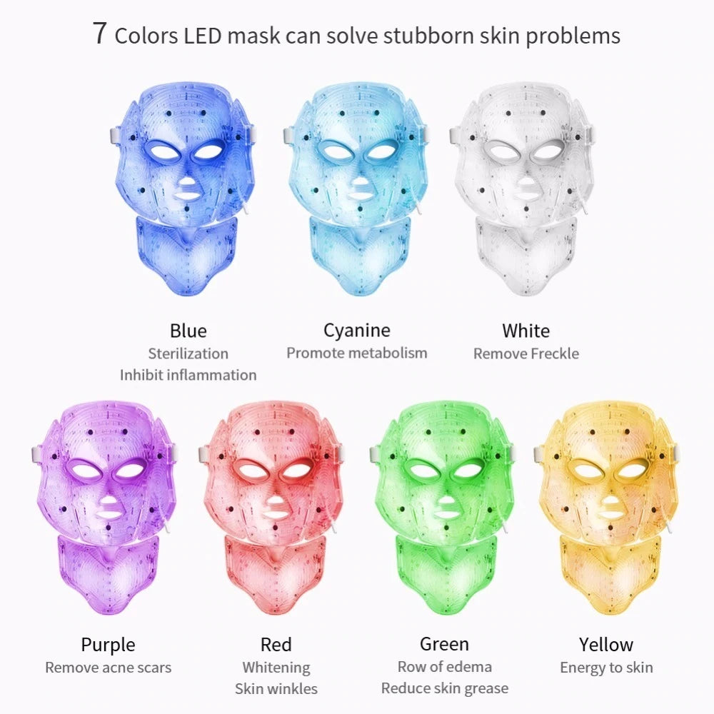 7 Color LED Face Mask