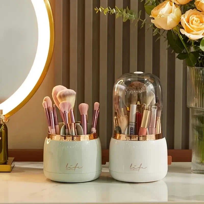 Rotating Makeup Brush Organizer