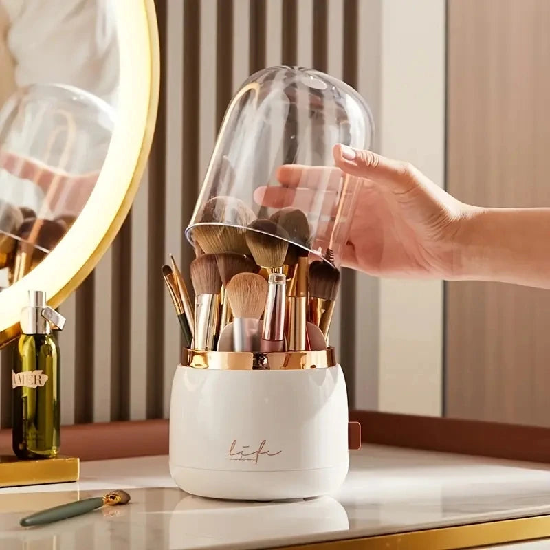 Rotating Makeup Brush Organizer
