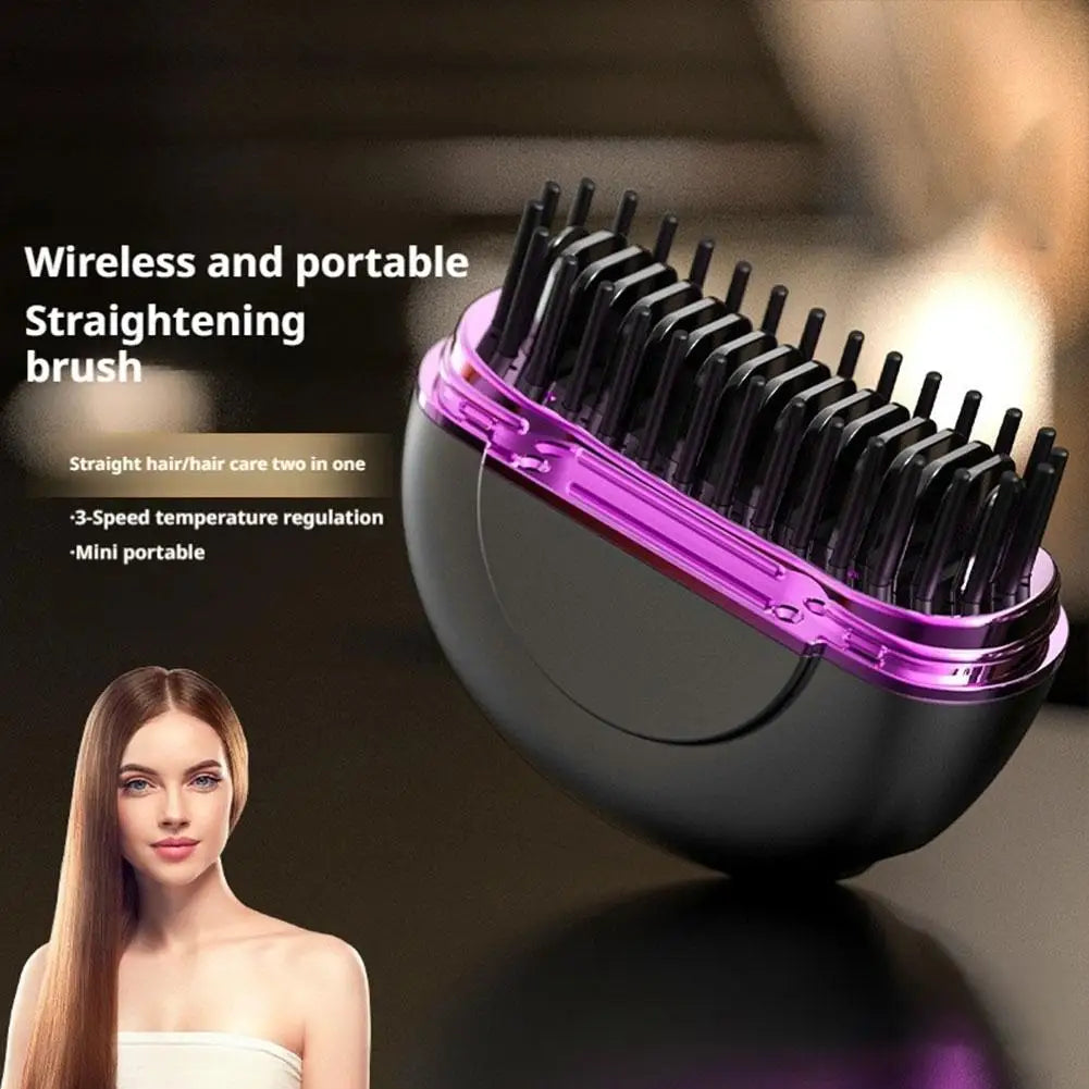 Portable Wireless Hair Straightening Comb