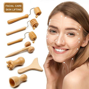 Wooden Facial Massage Roller