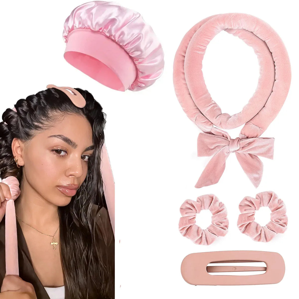 Heatless Satin Hair Curler