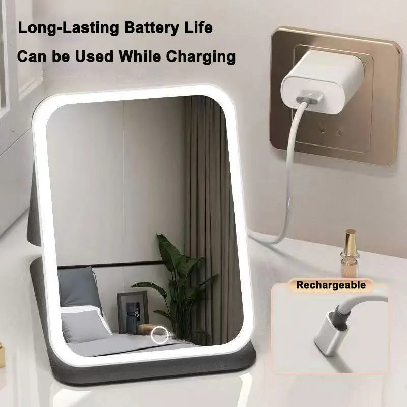 LED Foldable Vanity Mirror
