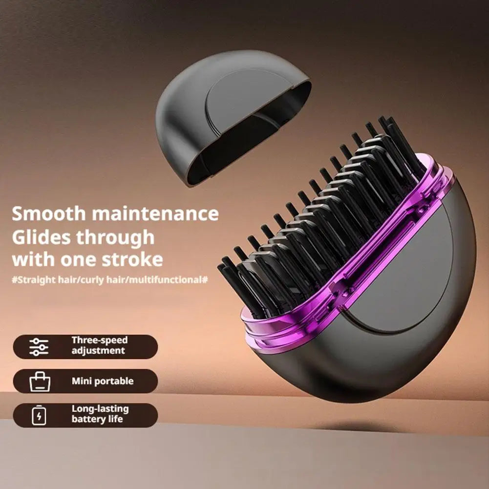 Portable Wireless Hair Straightening Comb