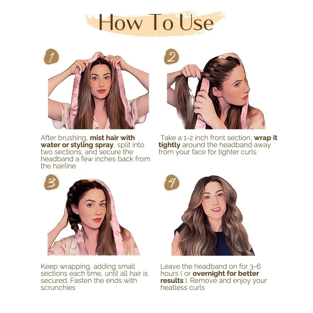 Heatless Satin Hair Curler