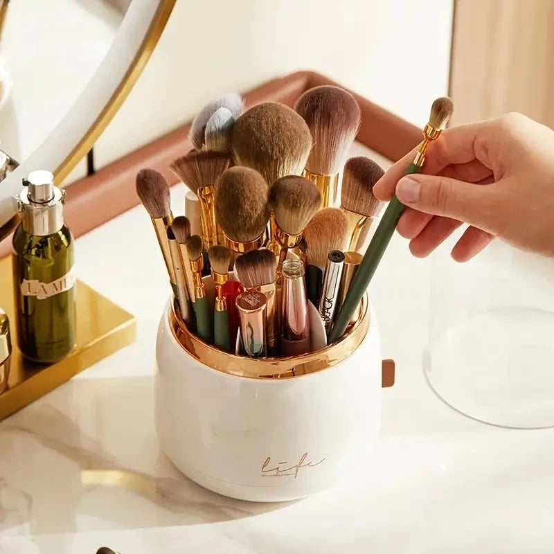 Rotating Makeup Brush Organizer