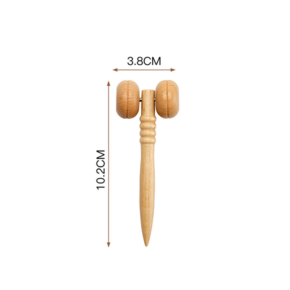 Wooden Facial Massage Roller
