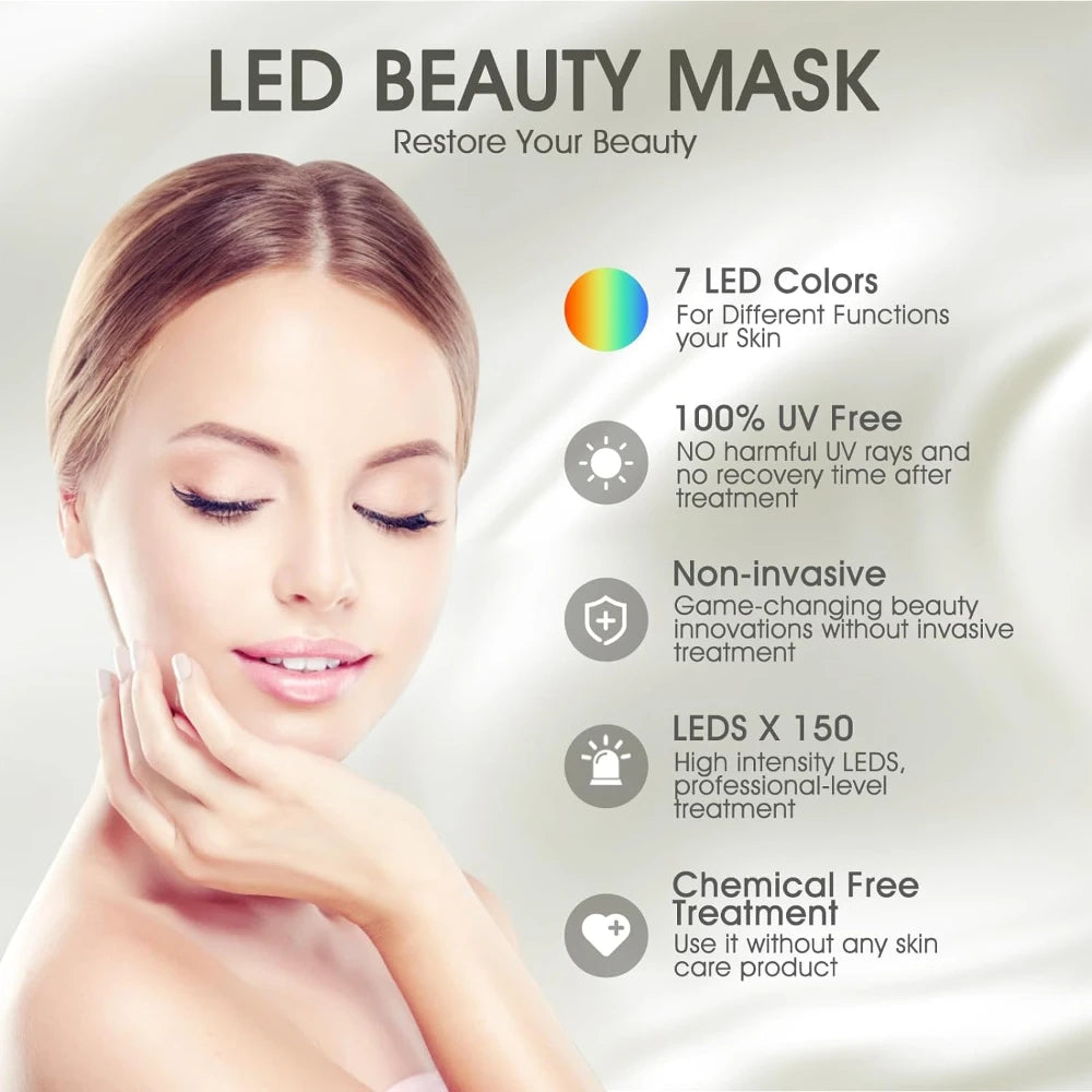 7 Color LED Face Mask